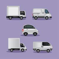 car vehicles mockup vector