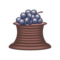 sweet grapes icon vector