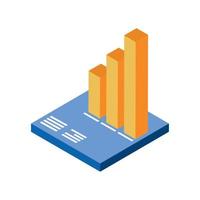 isometric chart business vector