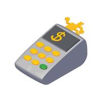 pos terminal fintech vector