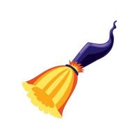 witch broom icon vector