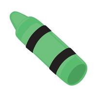 school green crayon vector