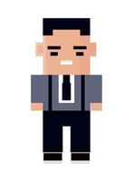 man character pixel 8 bit vector