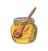 miel y cuchara vector