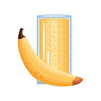 fruit banana juice vector