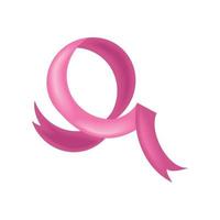 cinta rosada del cáncer de mama vector