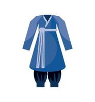 hanbok coreano para hombre vector