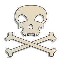 Scull and crossbones simbol or icon vector