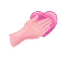 breast cancer, pink heart vector
