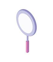 isometric magnifying glass vector