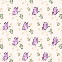 Colorful butterfly cute background pattern vector