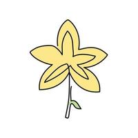 icon flower one line vector