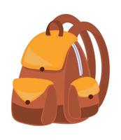 icono de mochila escolar vector