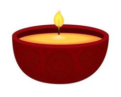 icono de vector de diwali diya