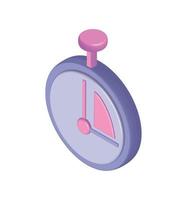 isometric stopwatch timer vector