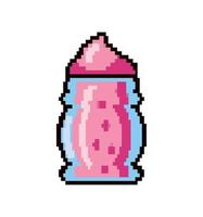 milkshake pixel art vector