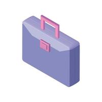 isometric business briefcase vector