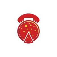 diseño de logotipo de entrega rápida de pizza hot line. plantilla de logotipo de entrega de pizza. vector