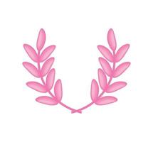 pink branch leaves vector