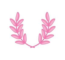 pink branch leaves vector