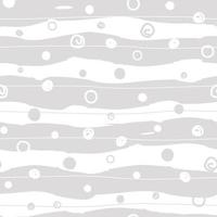 Seamless pattern with abstract simple pattern. Print with horizontal lines, stripes, dots and circles. Vector graphics.
