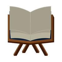 open book on stand vector