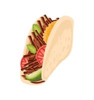 taco fresh food vector