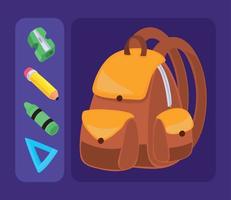 back to school, icons vector