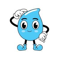 water drop traditional cartoon vector