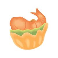 appetizer with shrimp vector