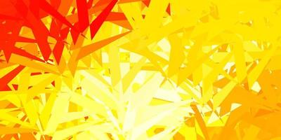 Light red, yellow vector background with triangles.