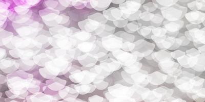 Light Pink vector template with circles.