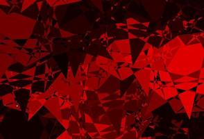 Dark Red vector texture with random triangles.