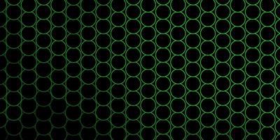 Dark Green vector texture with disks.