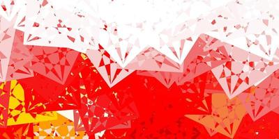 Light Red, Yellow vector background with triangles.
