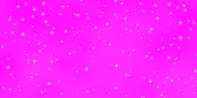 diseño de vector rosa claro con estrellas brillantes.