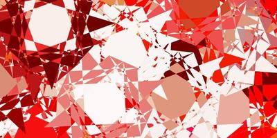 Light red, yellow vector texture with random triangles.