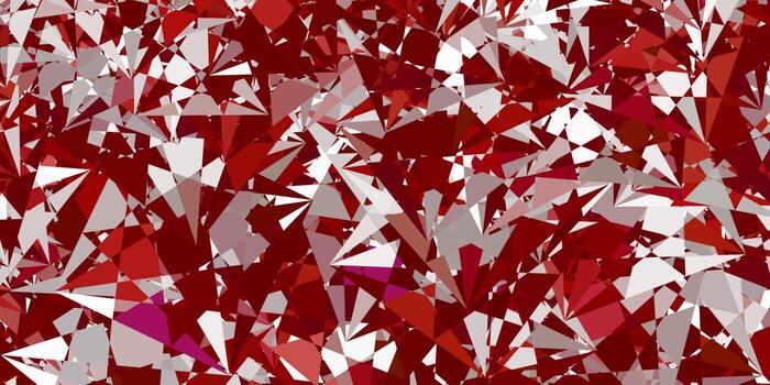 Light Red vector background with triangles.