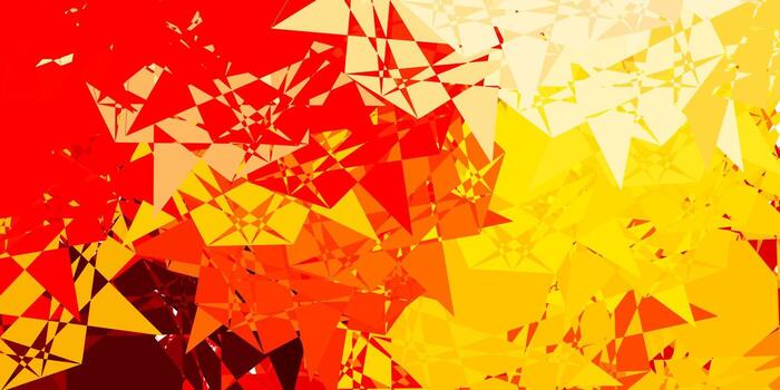 Light Red, Yellow vector texture with random triangles.