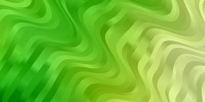 Light Green, Yellow vector background with bent lines.