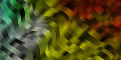 Light Green, Yellow vector backdrop with bent lines.