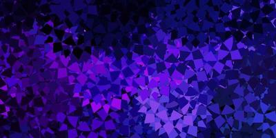 Dark purple, pink vector pattern with polygonal shapes.