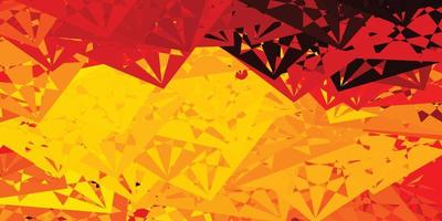 Dark Red, Yellow vector pattern with polygonal shapes.