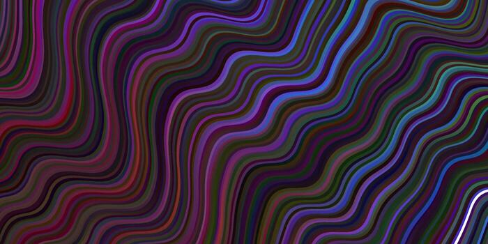 Dark Multicolor vector texture with bent lines.