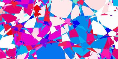 Light Blue, Red vector backdrop with triangles, lines.