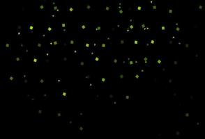 Dark Green vector backdrop with lines, circles, rhombus.
