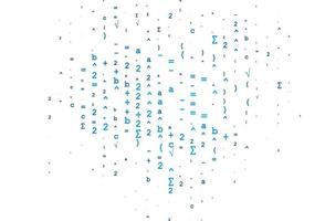 Light BLUE vector cover with math elements.