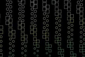 Dark Green, Yellow vector pattern with crystals, rectangles.