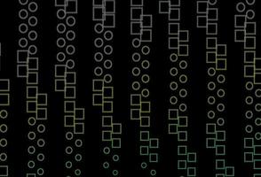 Dark Green, Yellow vector pattern with crystals, rectangles.