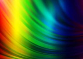 Light Multicolor, Rainbow vector background with bent ribbons.